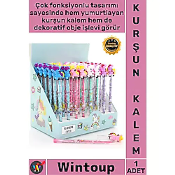 Wintoup #kalem Kurşun Okul Ofis Kırtasiye Eğlenceli Tasarım Figürlü Hediyelik Şık Unicorn Yumurtlayan Kalem - Tek Ebat