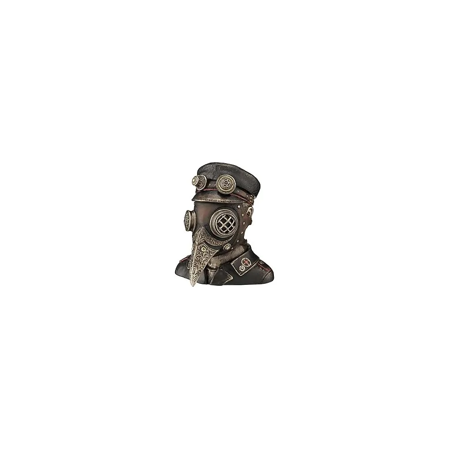 Wise Serisi Steampunk Veba Doktoru Biblo - Ofis ve Ev Dekorasyonu 14,5x14x15,5 CM - Dekoratif Obje