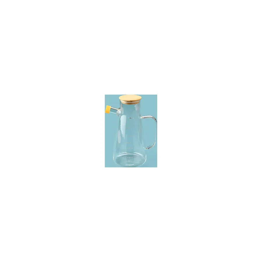 Wisem Borosilikat Cam Yağlık Sosluk - Şeffaf / Açık Kahverengi - 900 ml