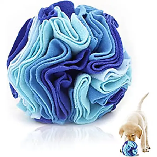 WishLotus Köpek Snuffle Topu, İnteraktif Köpek Oyuncakları Topu, Köpekler için Köpek Beyin Uyarıcı Bulmaca Oyuncakları, Zenginleştirme Oyunu Besleme Matı Yavaş Besleyici Stres Giderici Oyuncak (Mavi)