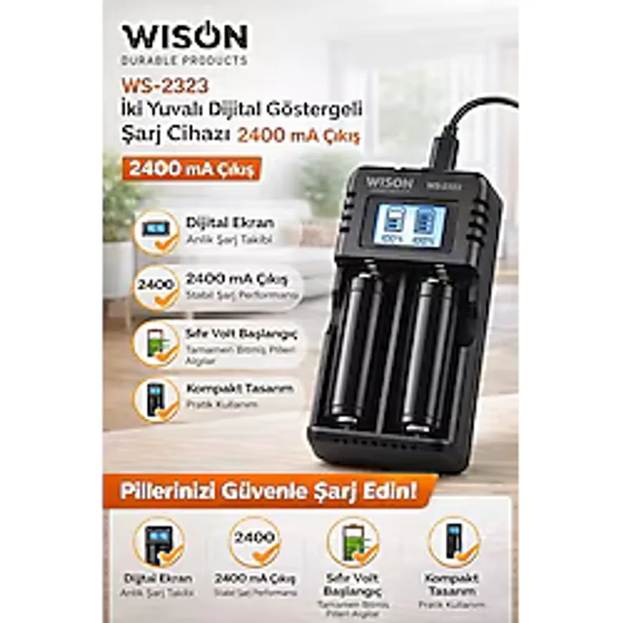 Wison WS-2323: Akıllı, Hızlı ve Güvenilir Pil Şarjın Yeni Adı!