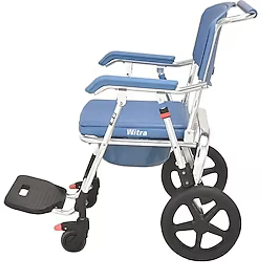 Witra Banyo ve Tuvalet Özellikli Tekerlekli Sandalye - Mavi - 100 cm