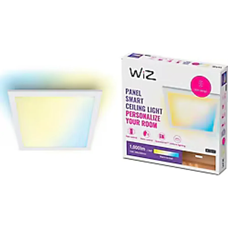 Wiz Beyaz Akıllı Sıva Üstü Sarı-Beyaz Ambiyans Kare Panel Tavan Armatürü 12W - Sarı - Beyaz