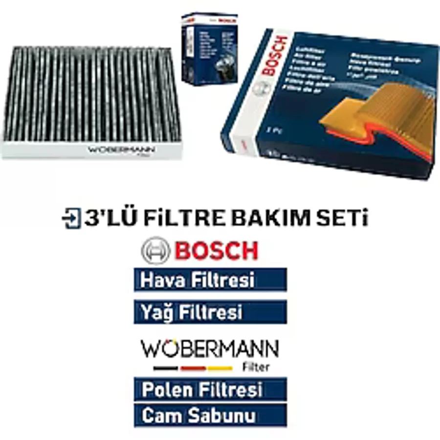 Wöbermann+bosch Honda Civic 1.6 Fc5 Filtre Bakım Seti 2017-2021 3k