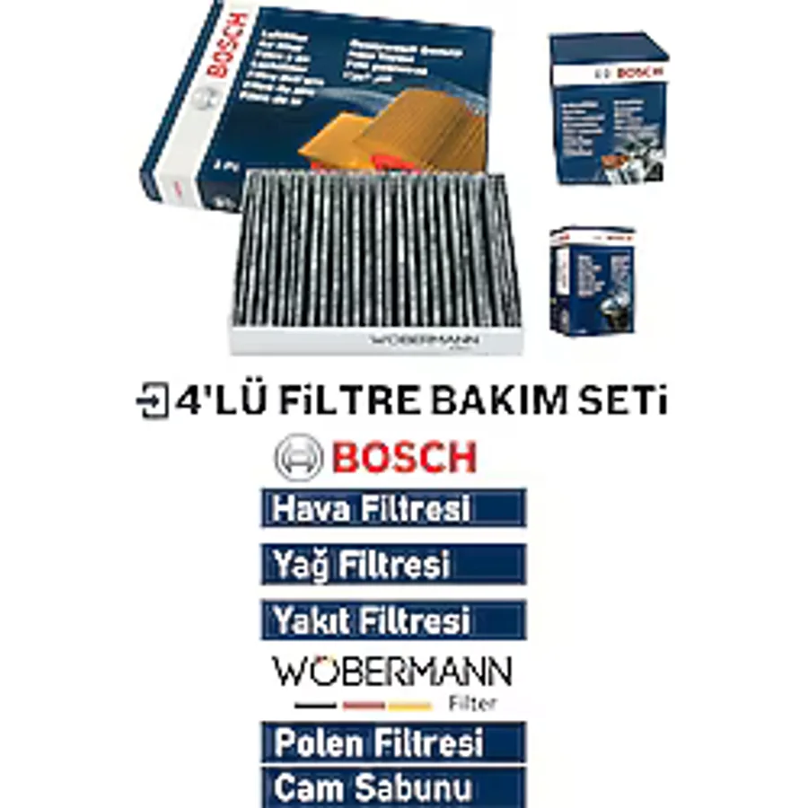 Wöbermann+bosch Hyundai Accent Blue 1.6 Crdi Filtre Bakım Seti 2011-2016 4k