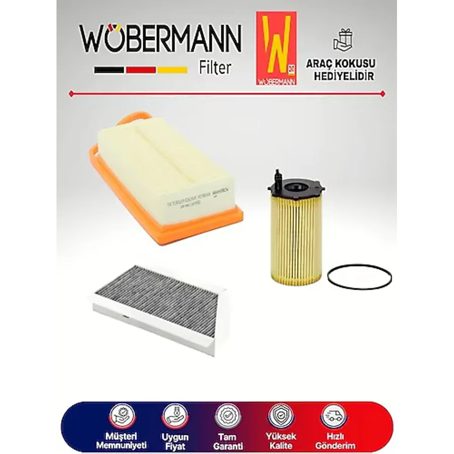 Wöbermann Peugeot 206 1.4 Hdi Filtre Bakım Seti 2002-2009 3K
