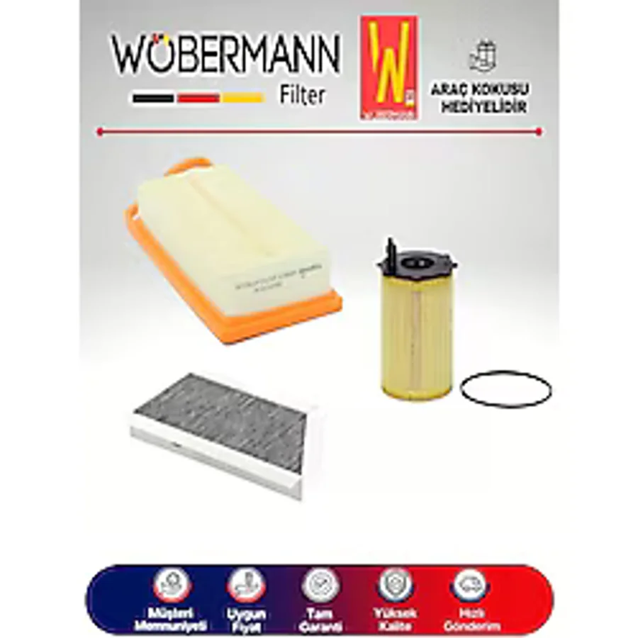 Wöbermann Peugeot 206 1.4 Hdi Filtre Bakım Seti 2002-2009 3K