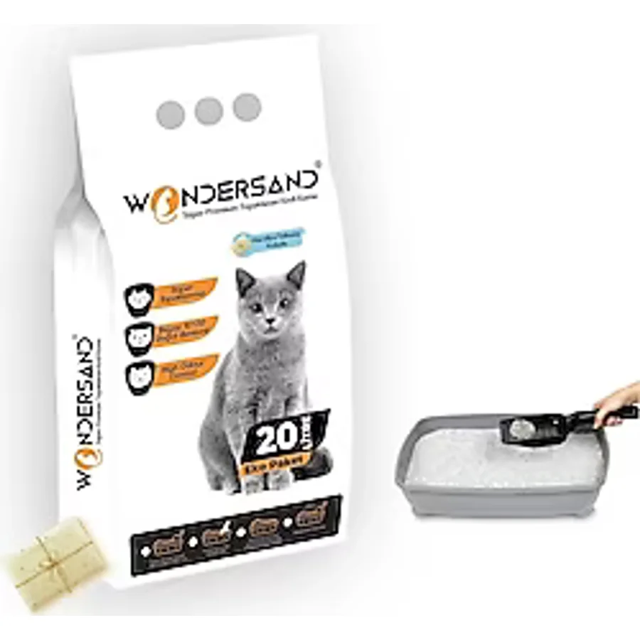 Wondersand İnce Taneli 20 lt Beyaz Bentonit Kedi Kumu