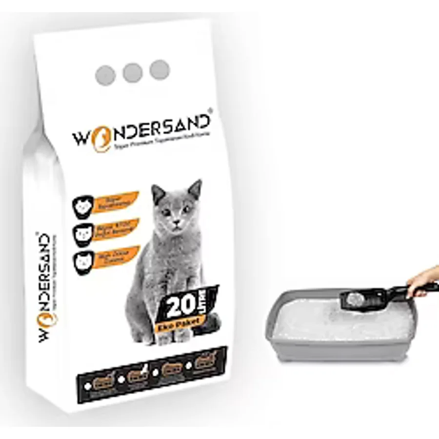 Wondersand Kokusuz Kalın Taneli 20 lt Beyaz Bentonit Kedi Kumu