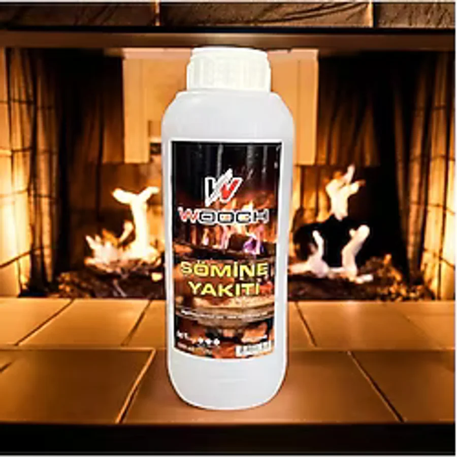 Wooch 1 Litre Bacasız Şömine Yakıtı %99 Bioethanol Dumansız Kokusuz
