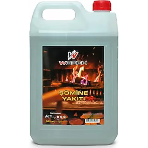 Wooch 5 Litre Masaüstü Şömine Yakıtı %99 Bioethanol Özel Bidonda Kokusuz Dumansız Sarı Alev