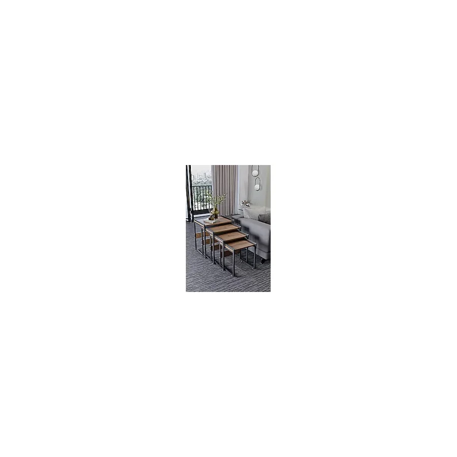 Wood House Lara 4'Lü Zigon Sehpa Çam