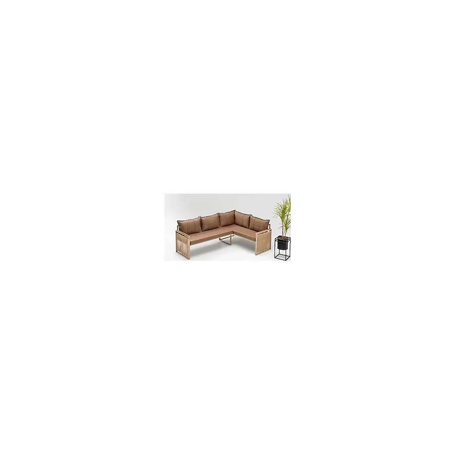 Wood House MİNA KÖŞE TAKIMI KAHVE-KAHVE (BALKON-BAHÇE-MUTFAK)
