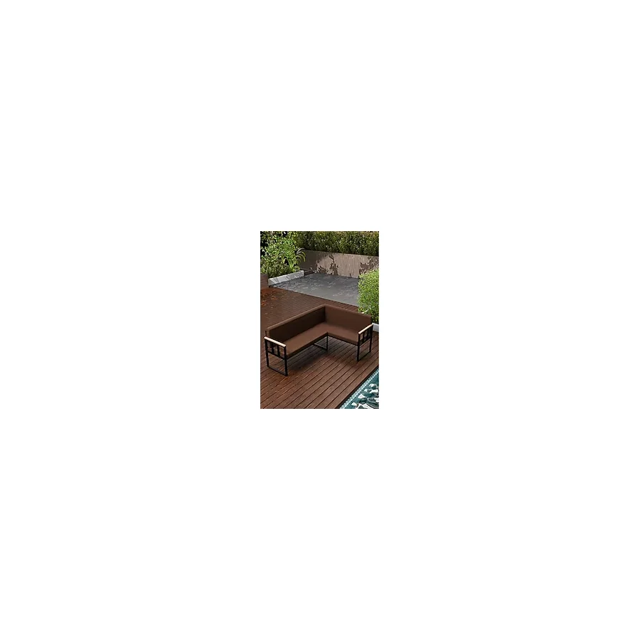 Wood House Pare Köşe Takımı Kahve (Mutfak,bahçe,balkon,oturma Odası)