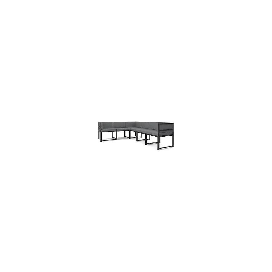 Wood House Parla 6'lı Köşe Koltuk Takımı Gri (MUTFAK,BAHÇE,BALKON,OTURMA ODASI)