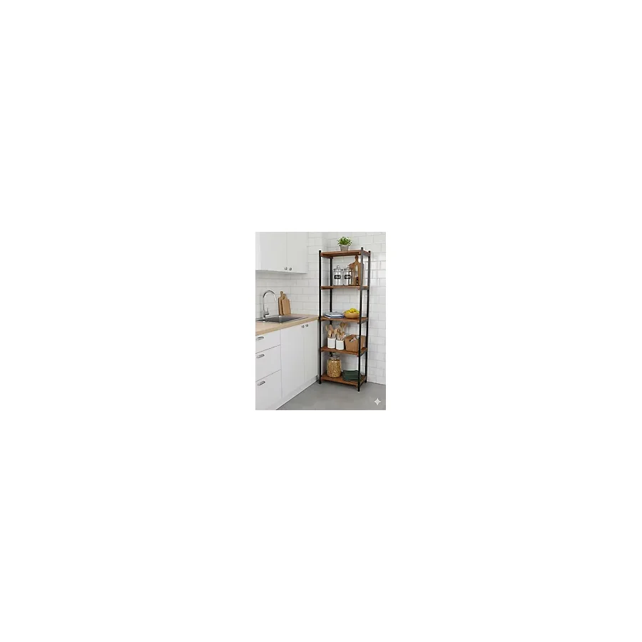 Wooden City Metal Mutfak Rafı Organizer Mutfak Rafı Mutfak Düzenleyici Kitaplık Saksılık Banyo Raf