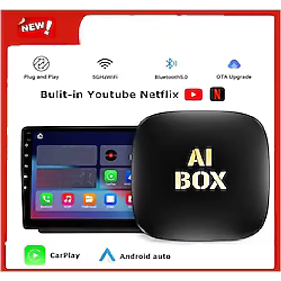 woodhub Akıllı Multimedya Kutusu Android 32GB Kablosuz Carplay Ai Box YouTube Netflix Google PlayStore