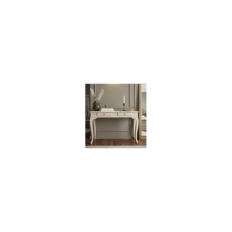 Wooding Mobilya 110 cm Masif Çekmeceli Lükens Krem Dresuar