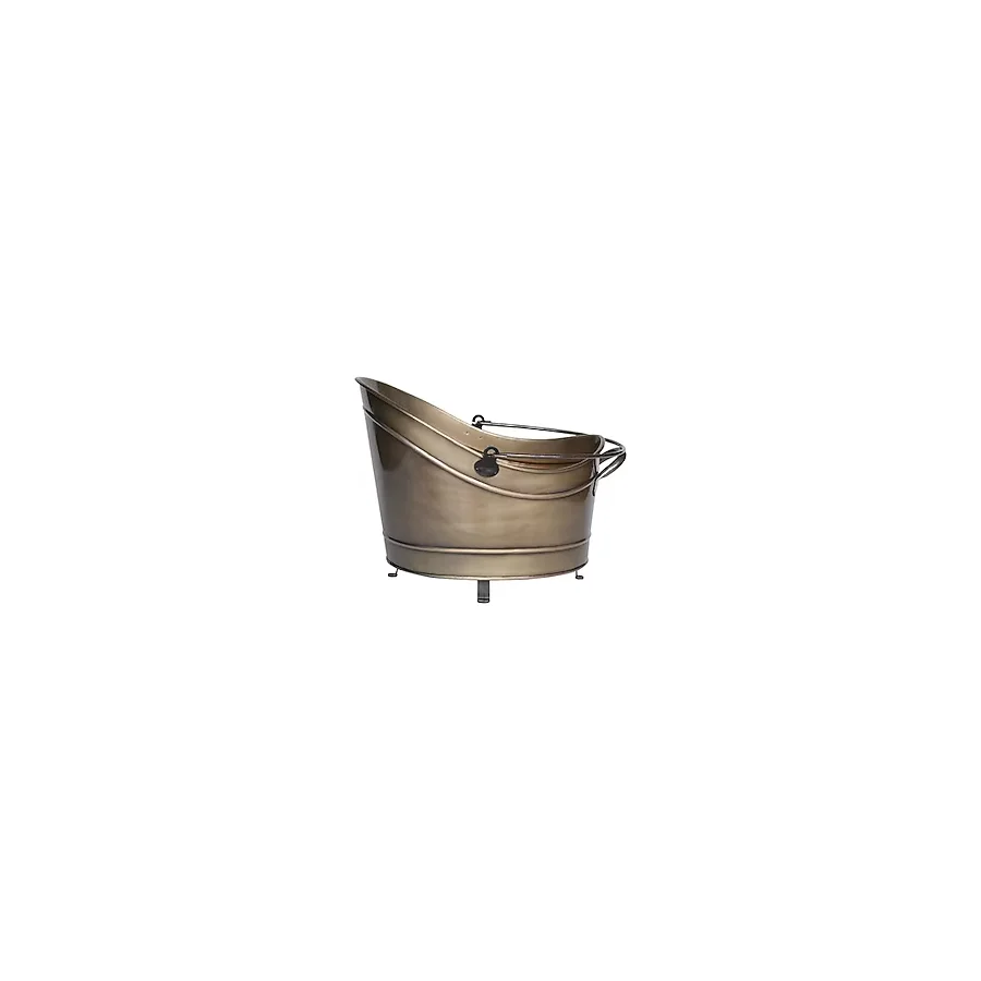 Woodshut Metal Gold Tasarım Şömine - Soba Odun Depolama Saklama Kovası