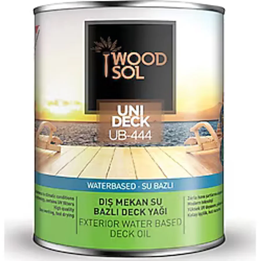 Woodsol Unideck Su Bazlı Ahşap Deck Yağı 0.75 L 1212 Teak