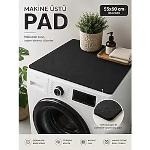 Wooly Life Keçe Bulaşık Makinesi Örtüsü Ped 55X60 Çamaşır Makinesi Koruyucu Örtü
