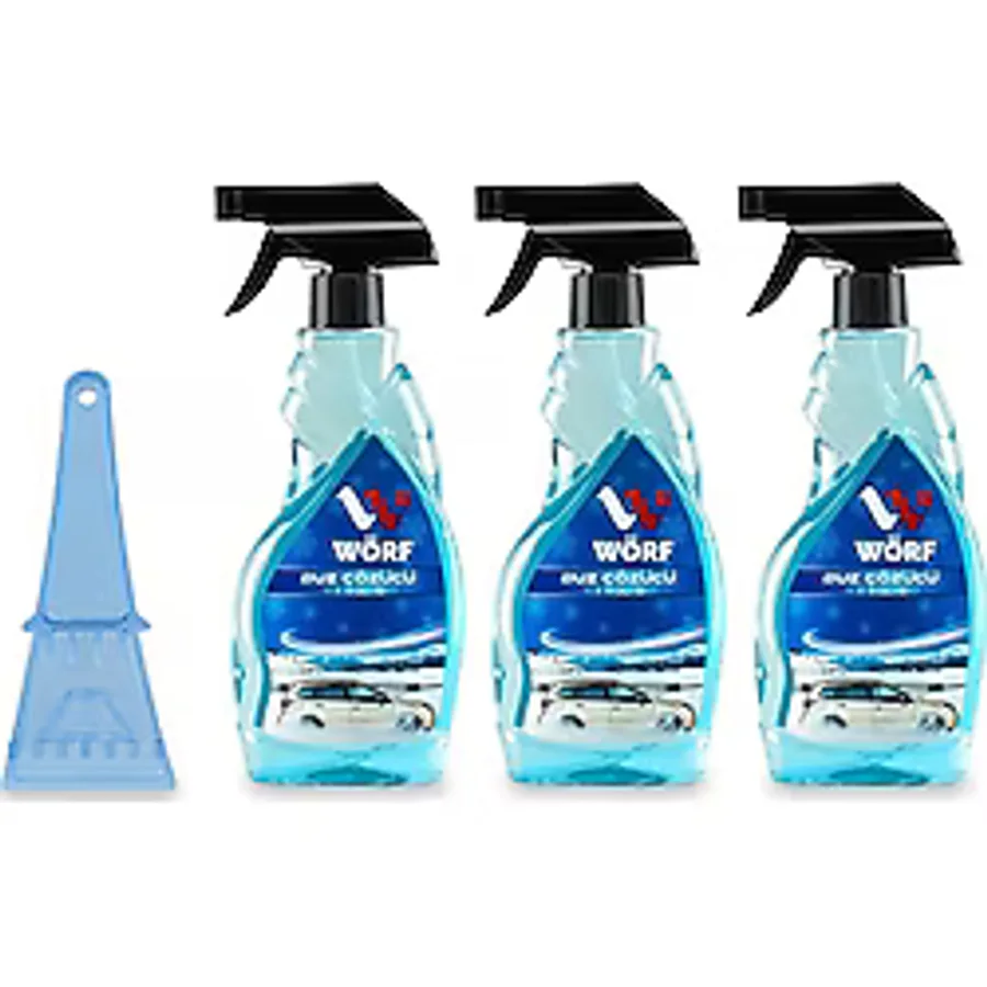 Wörf Buz Çözücü Sprey 500 Ml Eko Seri 3 Lü + Pratik Buz Kazıyıcı