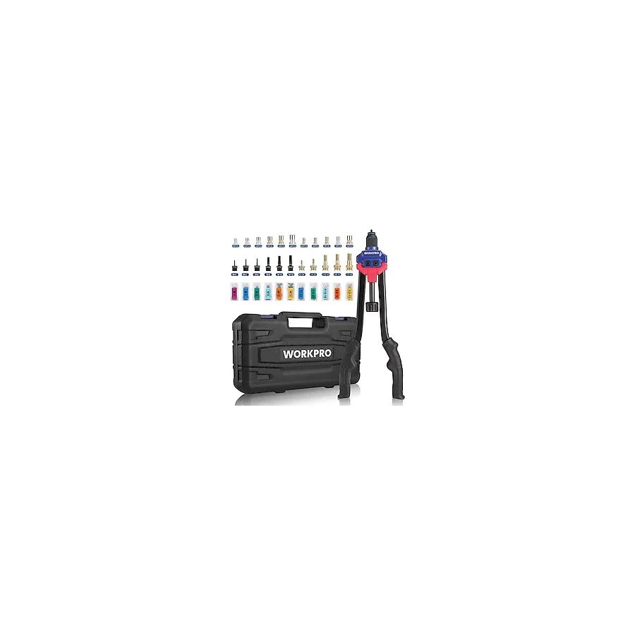 Workpro Wp200532 400Mm Inc/Mm Ağır Hizmet Kollu Somun Perçinleme Tabancası + 185 Adet Perçin