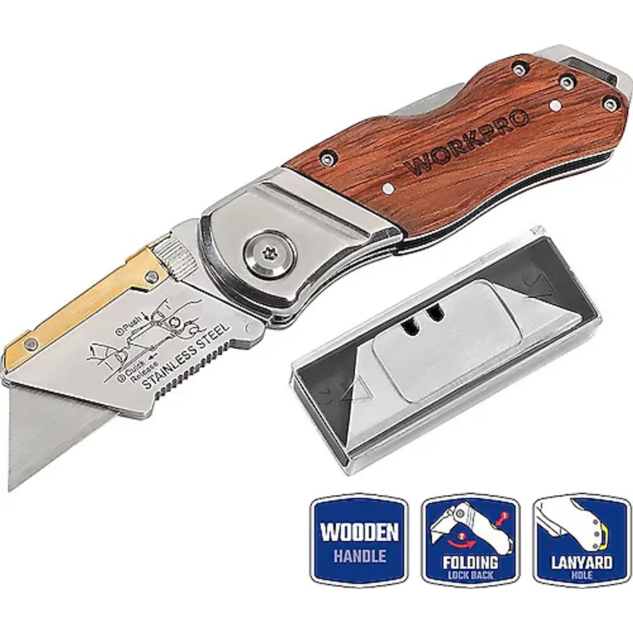Workpro WP211014 Maket Bıçağı + 10 Adet Yedek Bıçak