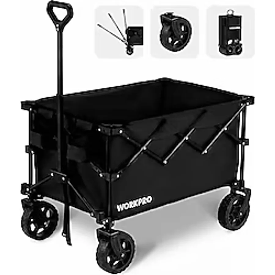 Workpro WP285015 80 kg 4 Tekerli Katlanabilir Yük Taşıma Arabası