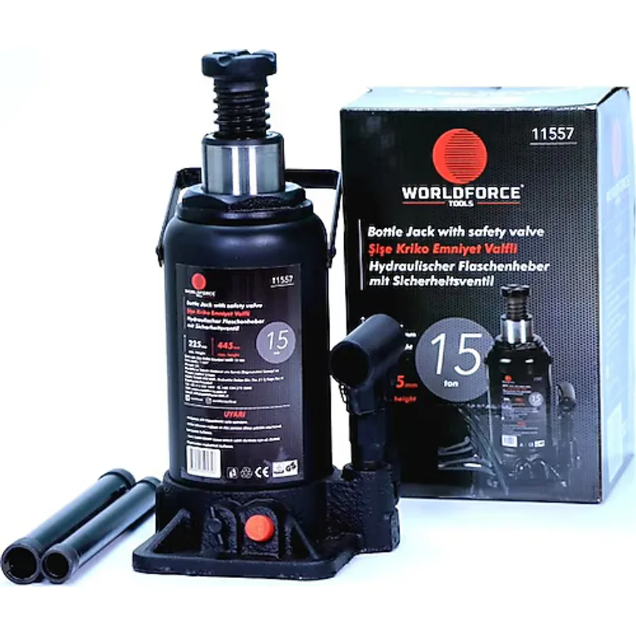 Worldforce 15 Ton Hidrolik Şişe Kriko Vidalı - Siyah