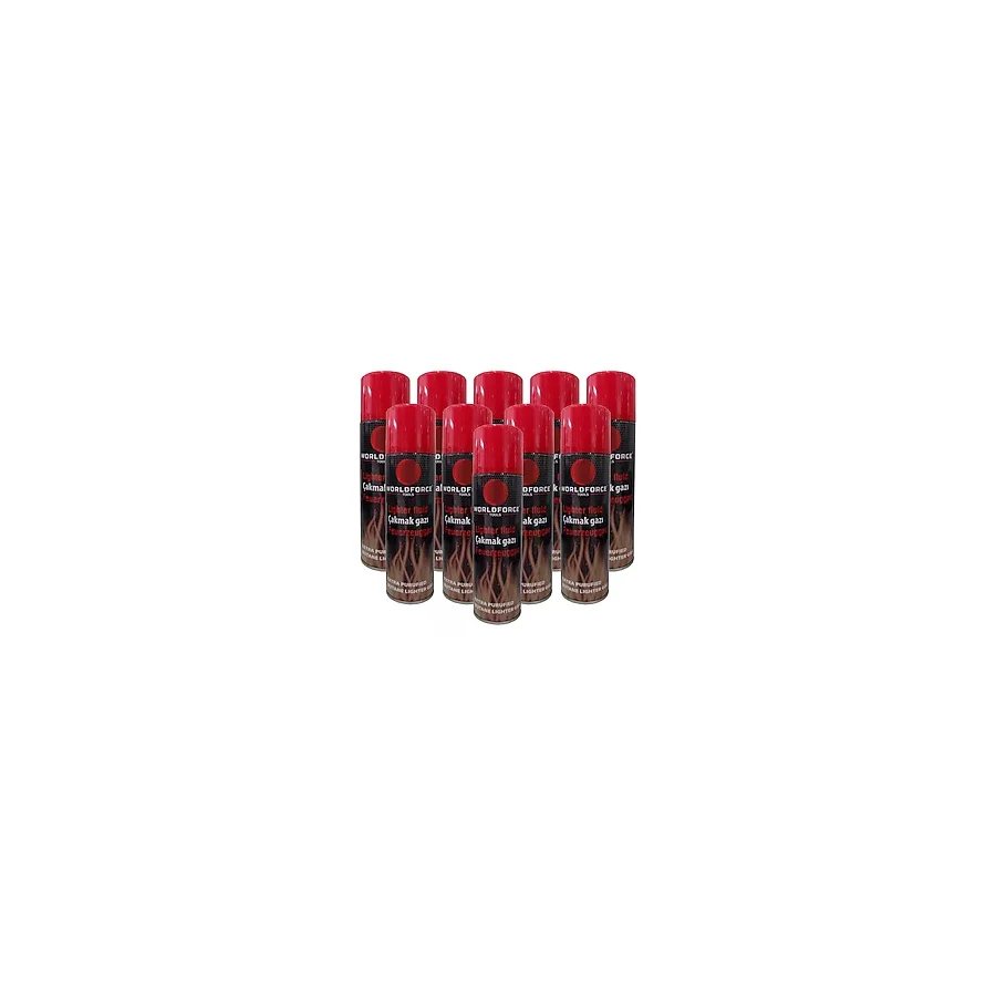 Worldforce 220 ml Çakmak Gazı 10 Adet Doldurabilir Çakmaklar İçin Çakmak Gazı