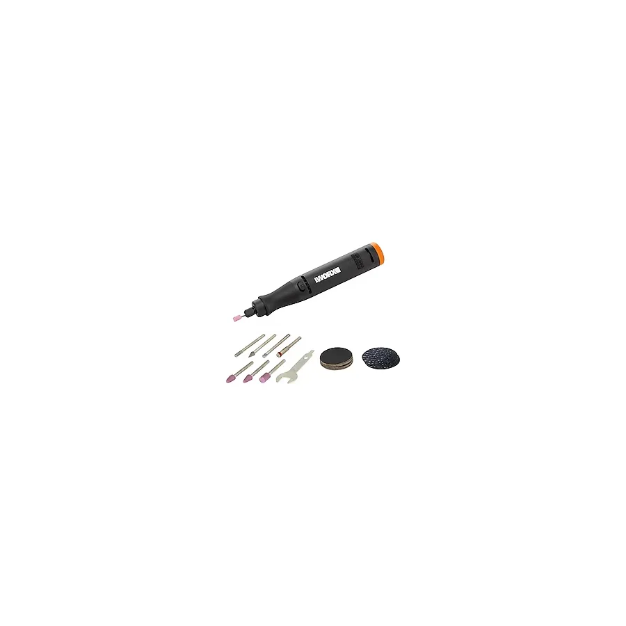 Worx WX739.9 Makerx 20VOLT Kömürsüz Profesyonel Gravür Makinesi + 19 Aksesuar (Akü Dahil Değildir) - Siyah