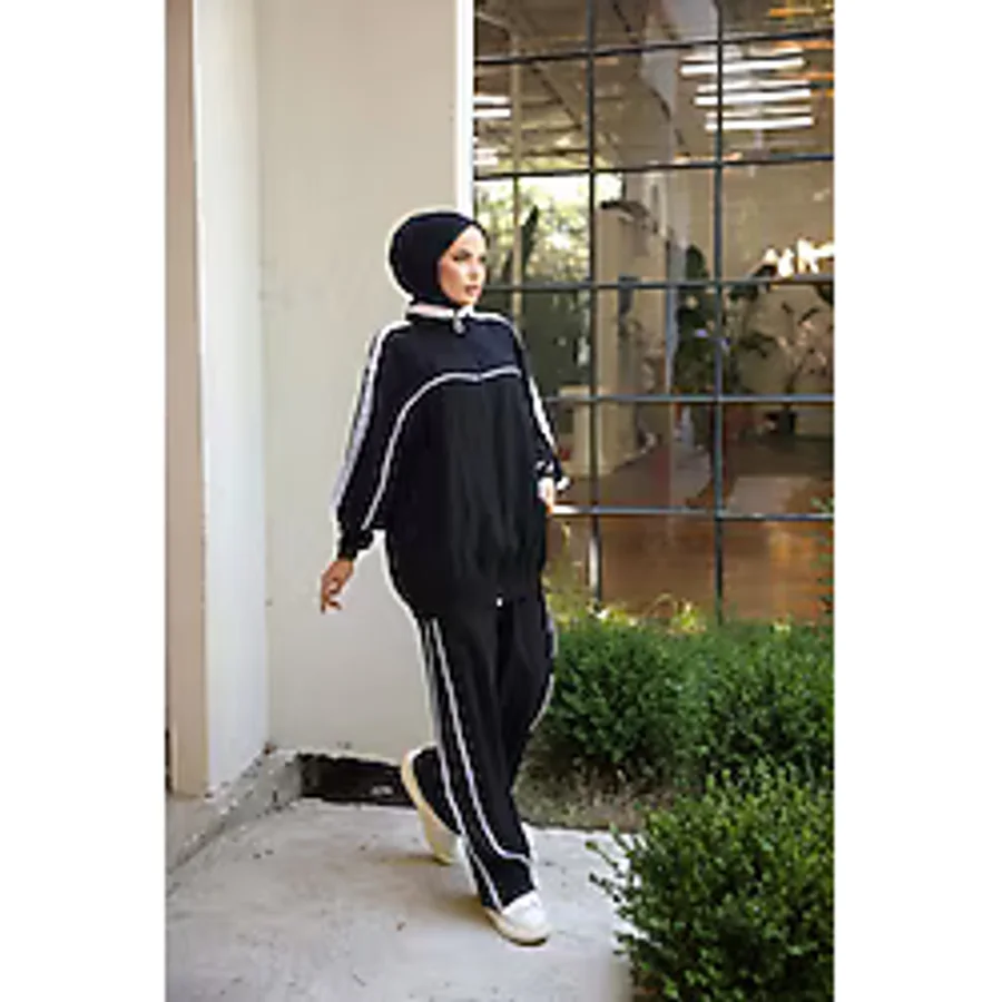 Wovi Moda Tesettür Spor giyim Kadın Eşofman Takımı modest ve şık