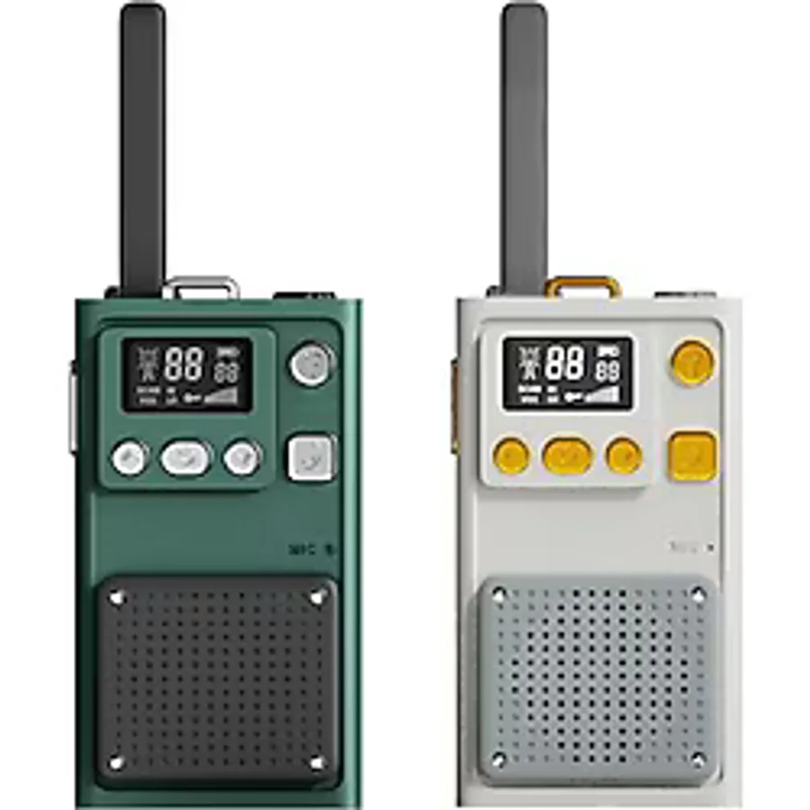 WowKids W1A Çocuk Walkie Talkie 5 Km Green-Cream AAA Pilli PmrTelsiz PmrTelsiz