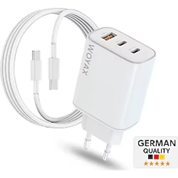 Woyax Hızlı Şarj Aleti 65W Type-C Kablo Beyaz Android / Tablet / iPhone / Macbook/ Laptop