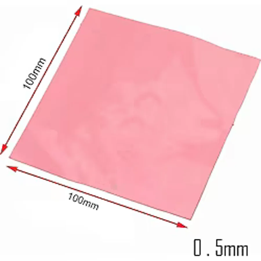 Wozlo 0 5mm 100x100mm Chipset Soğutucu Termal Pad Cep Telefonu Notebook Ps4 Ps5 Pembe 9w/m K