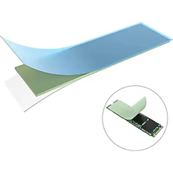 Wozlo 1.0MMX22X70MM Termal Pad M2 SSD Ngff Nvme 2280 Chipset Soğutucu - 7X2CM - Yeşil - 6W/MK