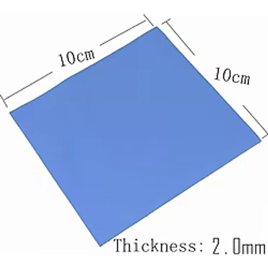 Wozlo 2 0mm 100x100mm Chipset Soğutucu Termal Pad Cep Telefonu Notebook Ps4 Ps5 Mavi 3 6w/m K