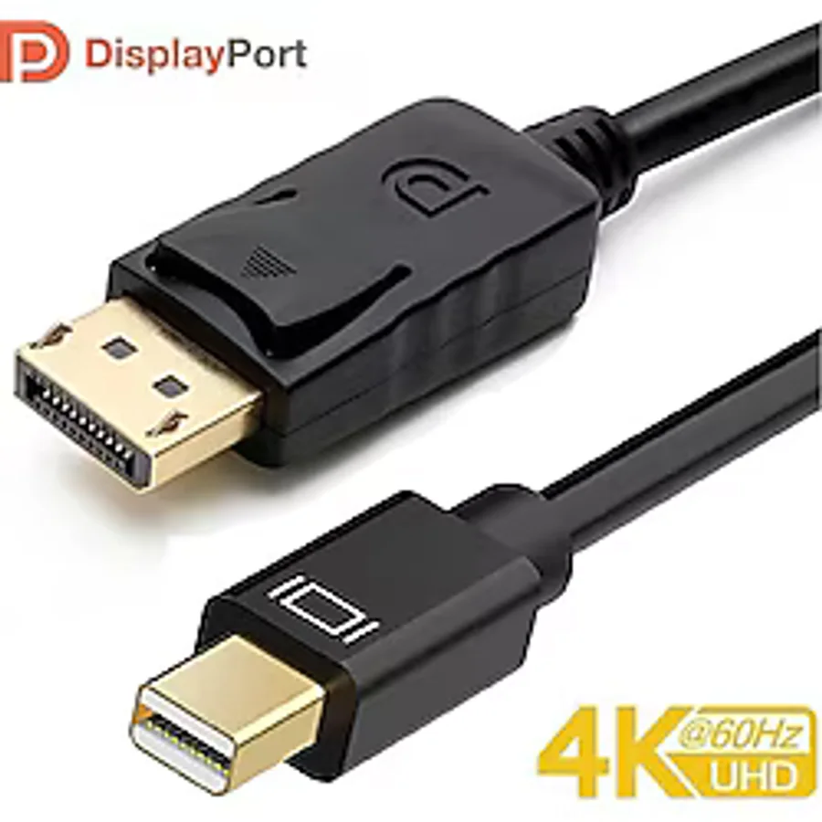 Wozlo Apple Macbook Air / Pro 4K 60Hz Mini Display Port Thunderbolt to Display Port Kablo 3 M