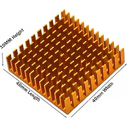Wozlo Chipset Cpu GPU Vga Ram Led Aliminyum Pasif Soğutucu Bakır 35 x 35 x 10 MM