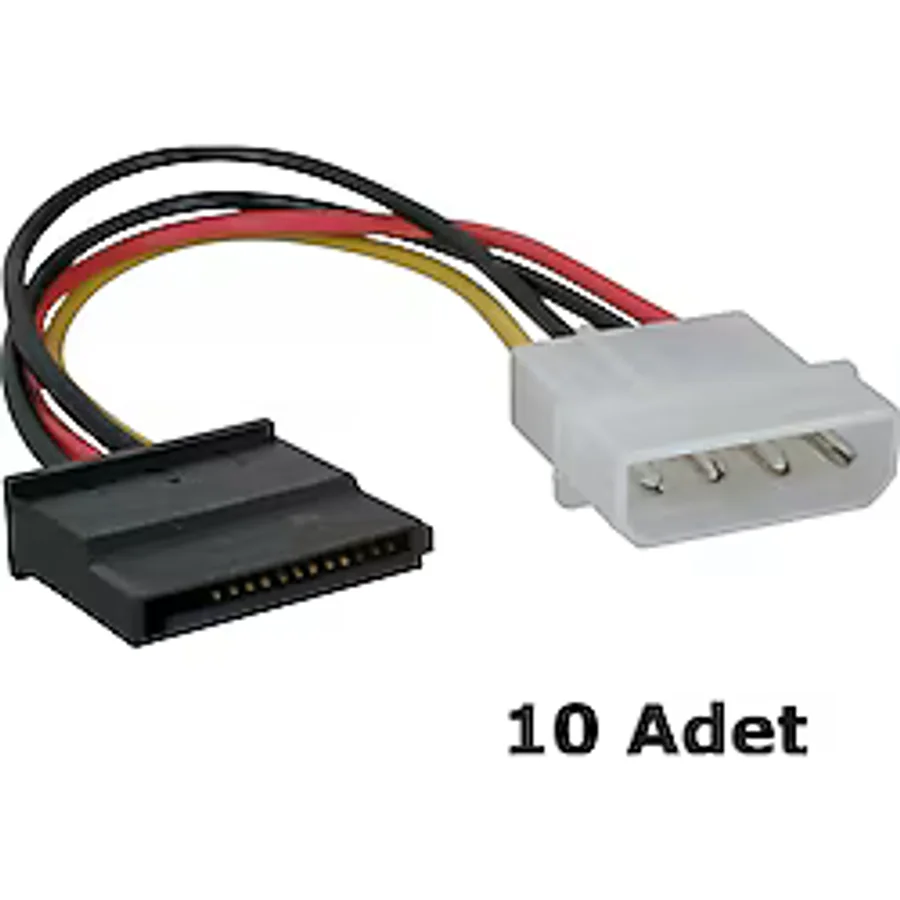 Wozlo Sata Power Kablo - Sata Hdd Harddisk Güç Kablosu - 10 Adet