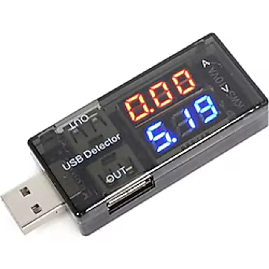 Wozlo Usb Voltmetre Ampermetre Usb Akım Ölçer Çift Usb Çıkışlı