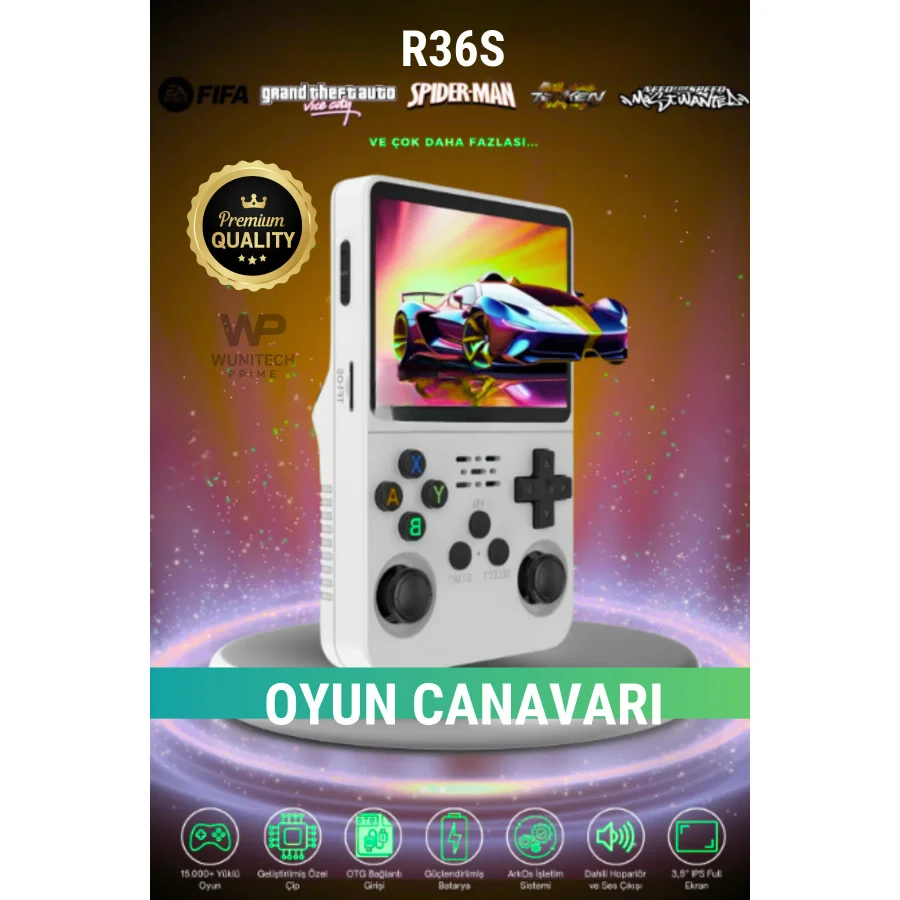 WUNİT R36s Oyun Konsolu Güncel El Atarisi 21.000 Oyun Hd Ekran Retro Oyunlar