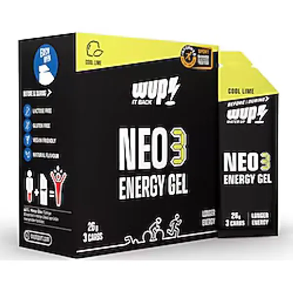 WUP NEO3 Enerji Jeli, 3 Tip Karbonhidrat, Dengeli GI, Cool Lime Aromalı, 15 Saşe 45 gr