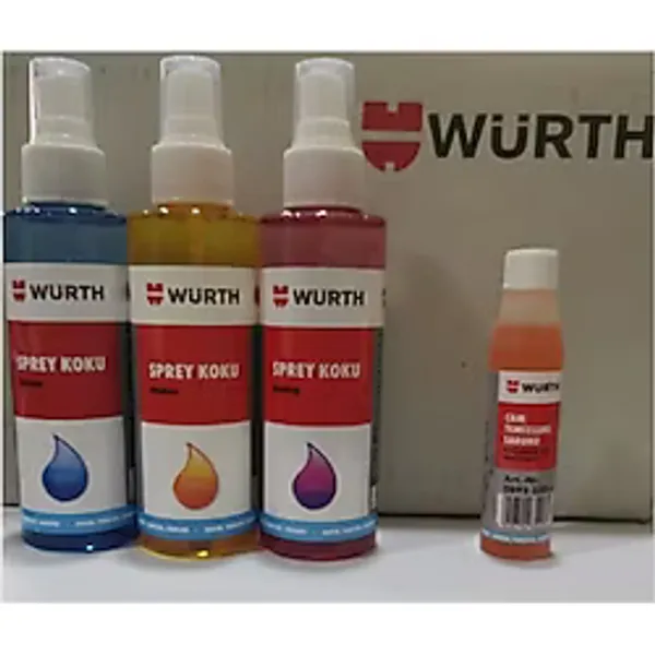 Würth 3 Kü Araç Içi Sprey Koku Melon,ocean,spring Ve 32ml Cam Temizleme Sabunu