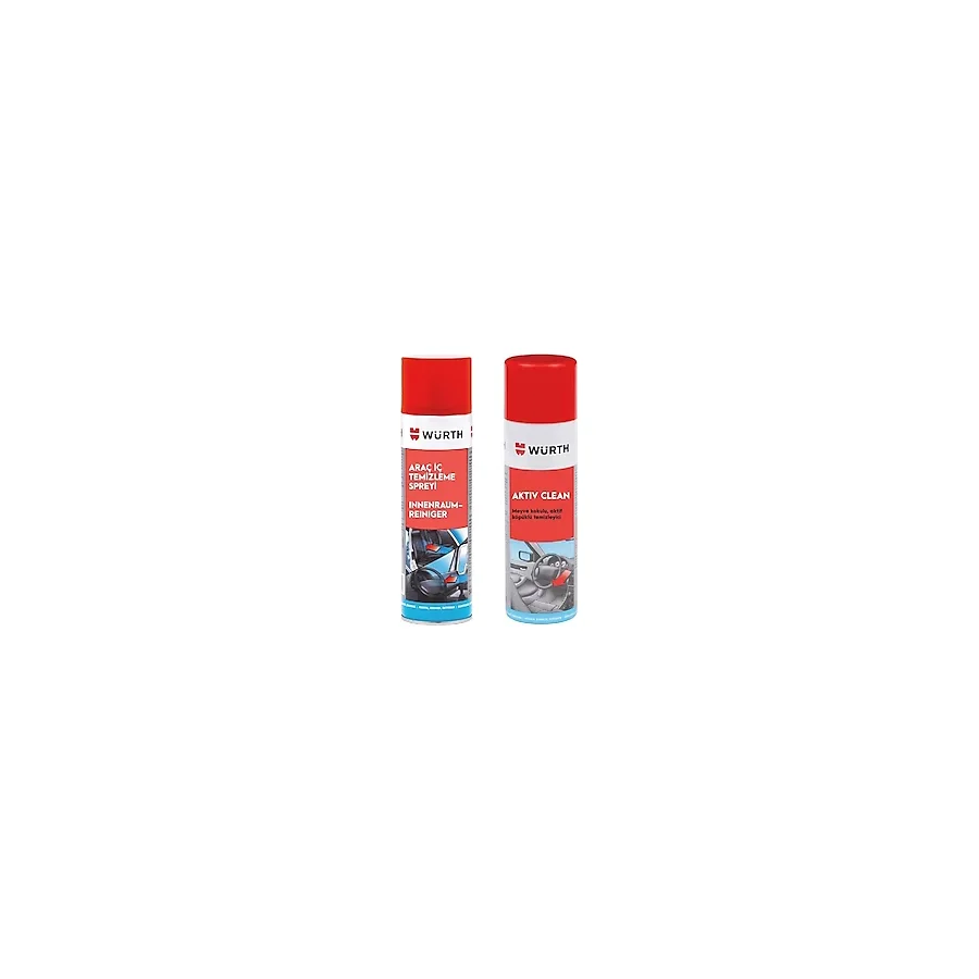 Würth Aktif Temizleme Köpüğü 500 ml + Araç İçi Bakım Spreyi 500 ml