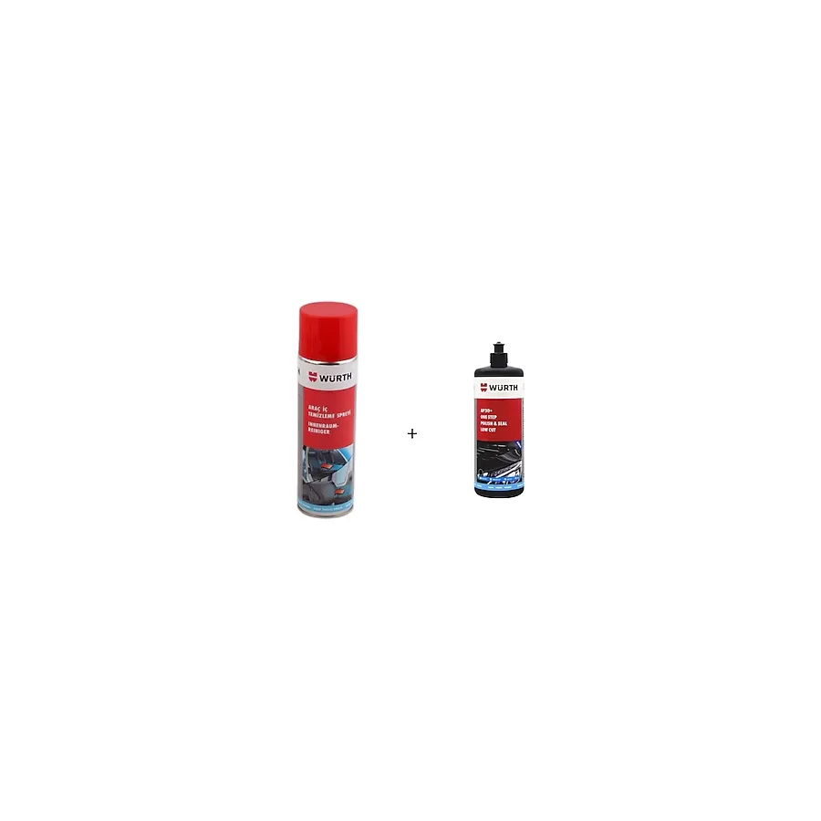 Würth Araç Içi Temizleme Spreyi 500ml+mumlu Cila 1lt