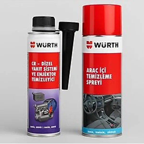 Würth Dizel enjektör temizleyici ve araç içi temizleme spreyi
