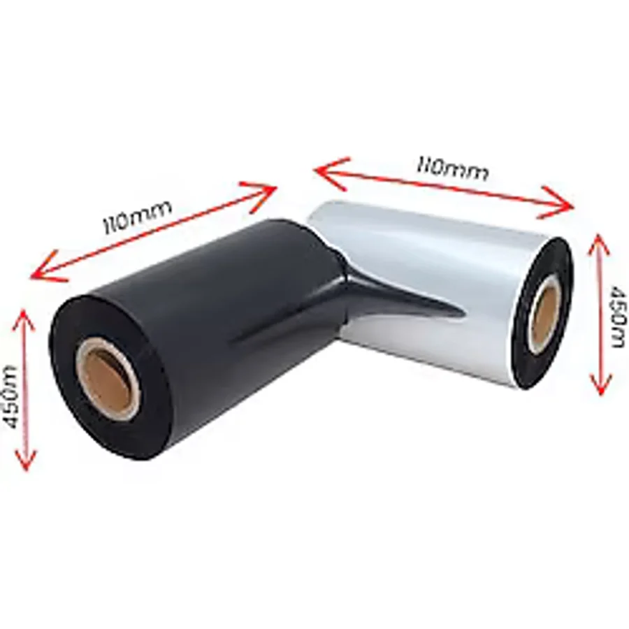 WX-10FBK Standart Wax Ribbon 110mm x 450m 1 inç Outside