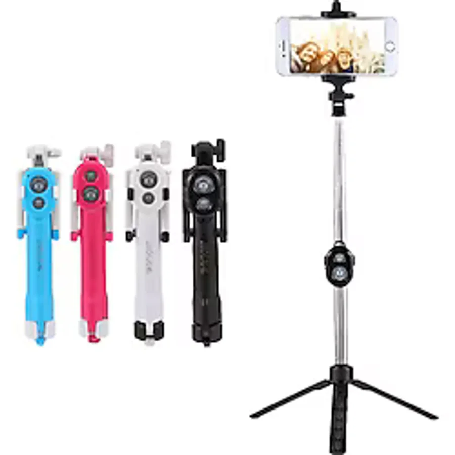 WXY-01 Bluetooth Kumandalı Tripod Selfie Çubuğu mavi